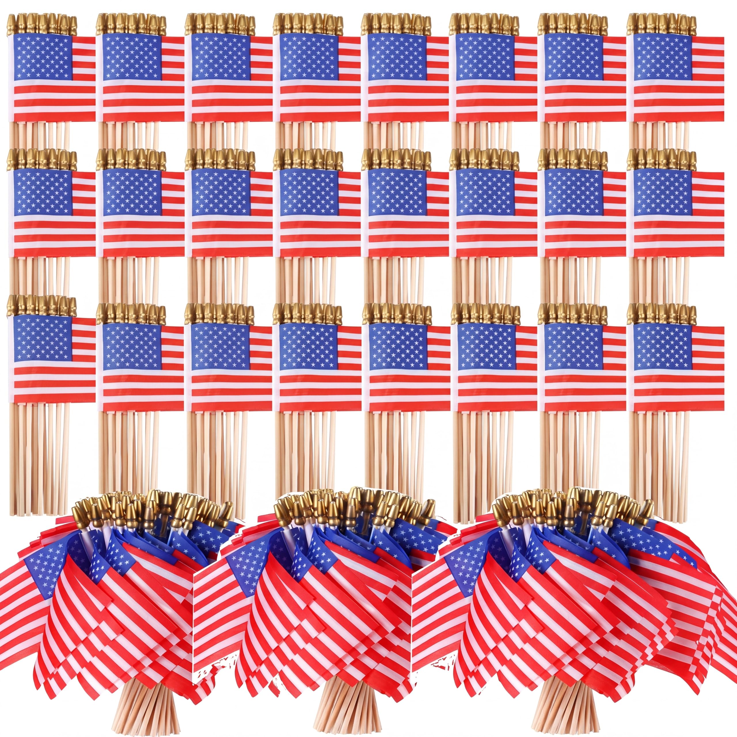 Photo 1 of Batiyeer Small American Flags on Stick