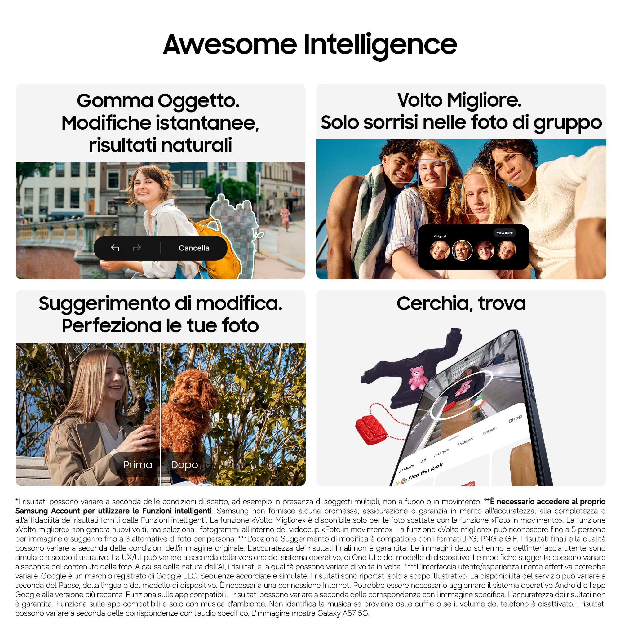 Samsung Galaxy A57 5G, 256GB, 3 anni di Garanzia, Smartphone sottile, Cerchia e Cerca, Gomma Oggetto, Volto Migliore, Tripla Camera, IP68, 5.000 mAh, Awesome Navy [Versione Italiana]