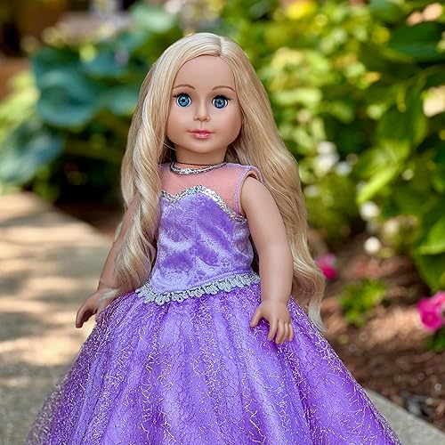 Miniatura 7 de Misty Lilac - Vestido de 2 piezas para muñeca de 18 pulgadas, ropa de muñeca de 18 pulgadas (bolsa no incluida)