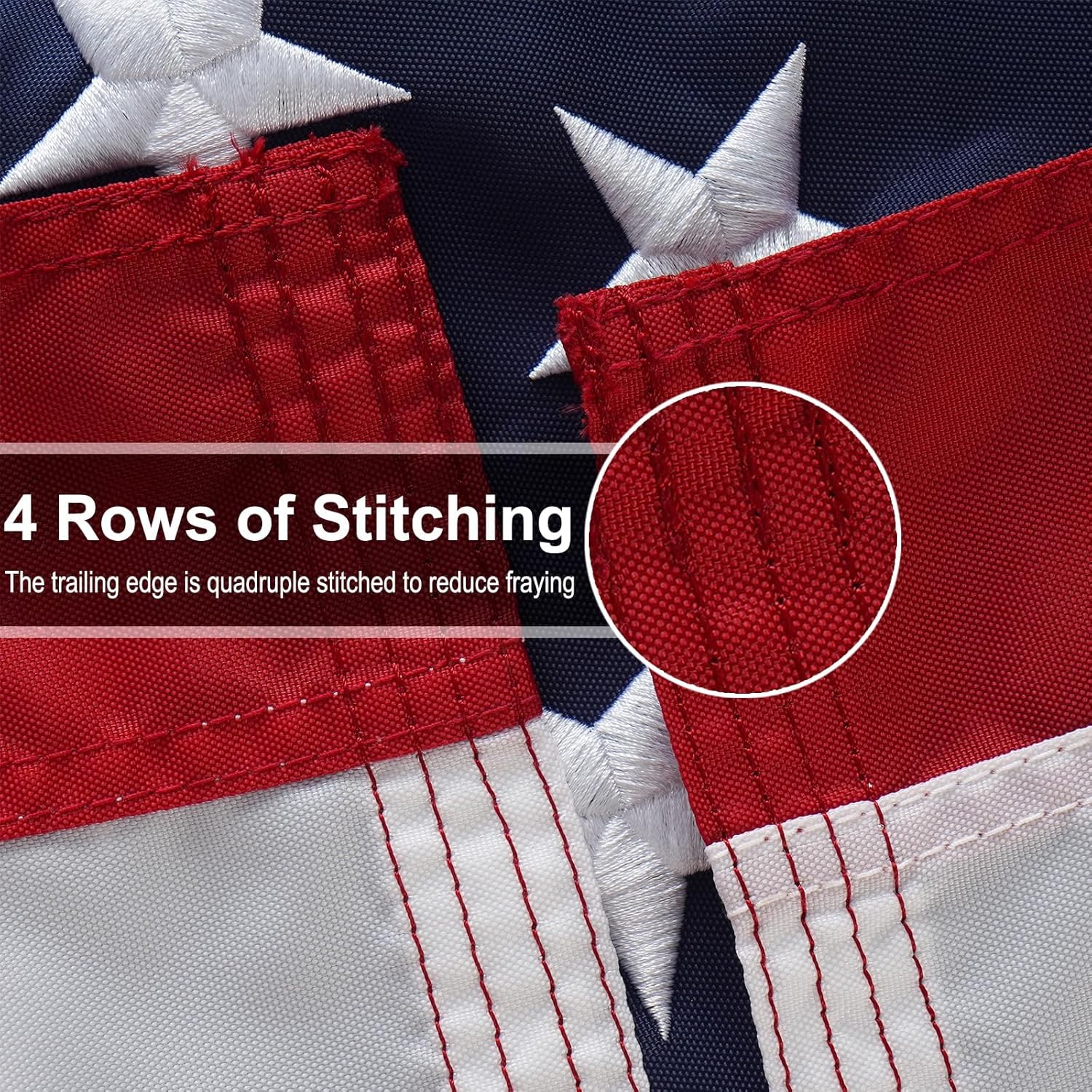 Bradford American Flag 3x5 ft Havy Duty for Outside 250 Year Anniversary, Embroidered 420D 100% Nylon US USA Flags Weatherproof Material, Super Heavy Duty American Outdoor Flag All Weather