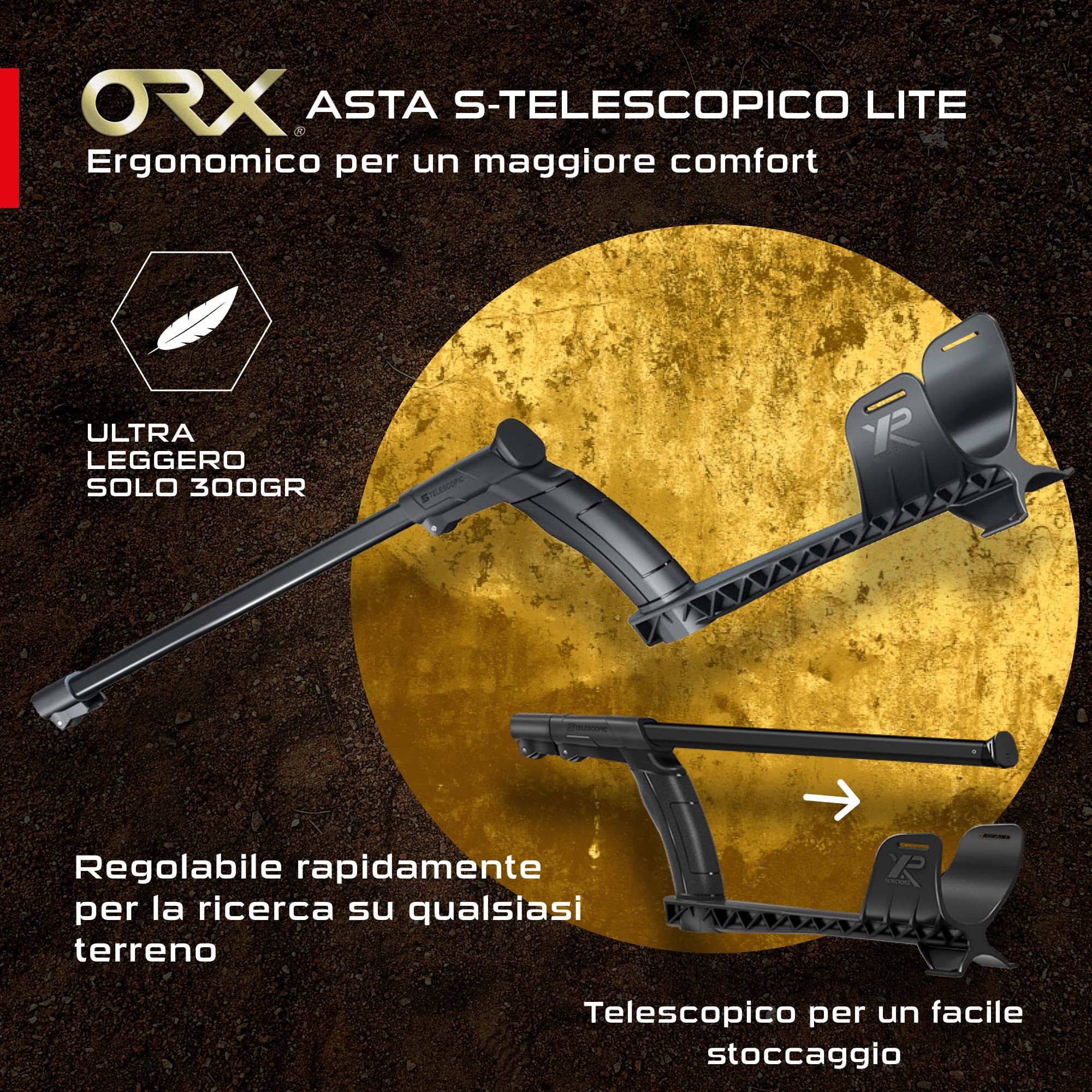 XP ORX: metal detector per l'oro, piastra HF 22 cm, FX02 e WSAUDIO