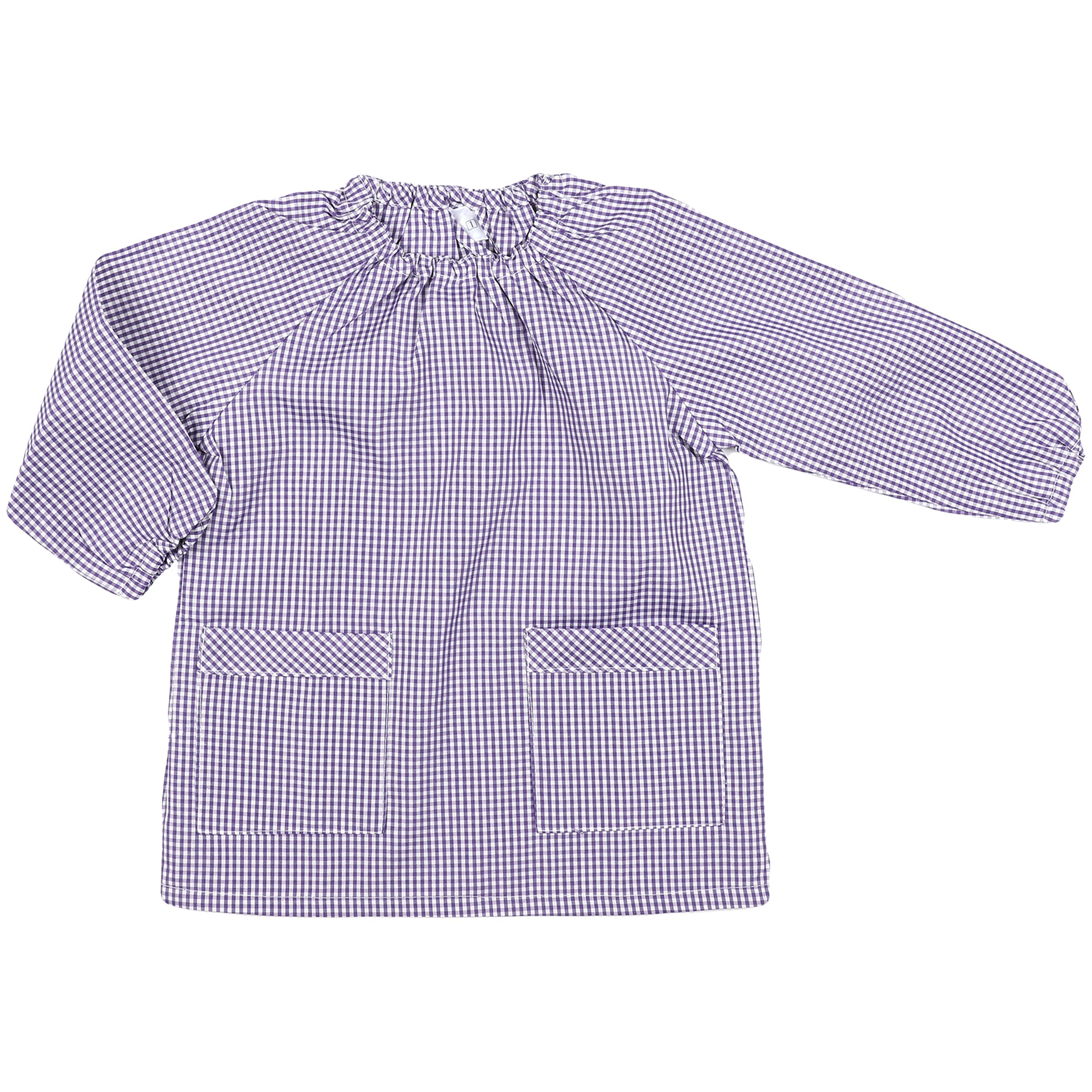 H HANSEL HOME Bata Escolar Babi Escolar Infantil Sin Botones Niño y Niña Elástica en Puño y Cuello Color Liso