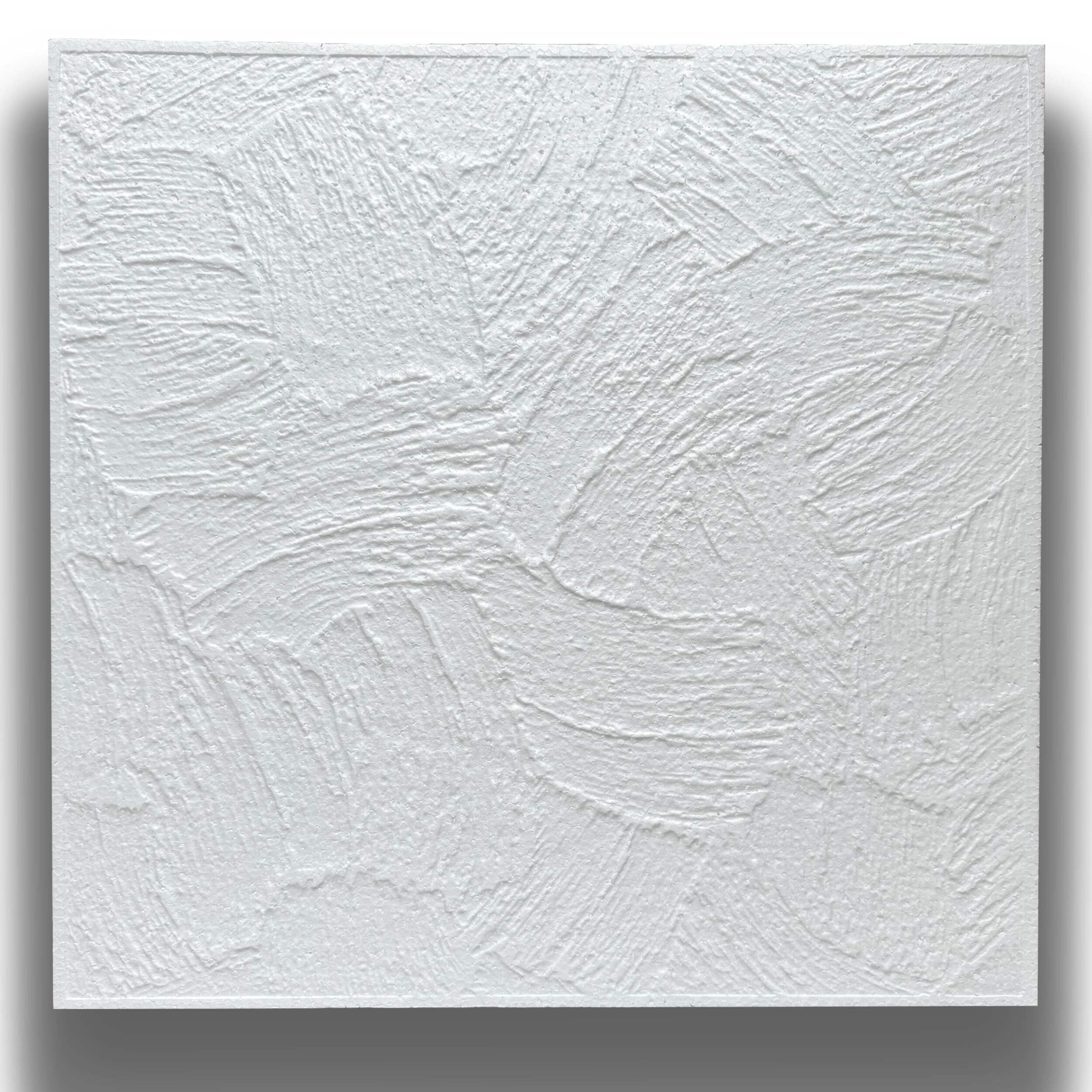 10 o 20mq (40 oppure 80 pezzi) di pannello decorativo a soffitto in polistirene compatto 50x50cm (spess. 1cm) LYON Pacco da 20 metri quadrati