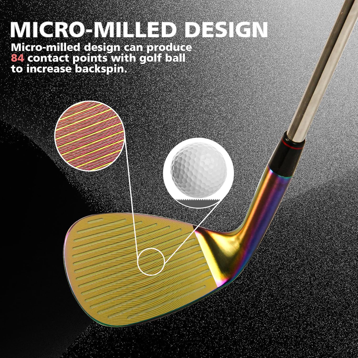 Rainbow Golf Wedge Set or Individual Golf Wedges 50/54/58 Forged Golf Gap Wedge Sand Wedge Lob Wedge Golf Clubs Gefrästes Gesicht für High Spin