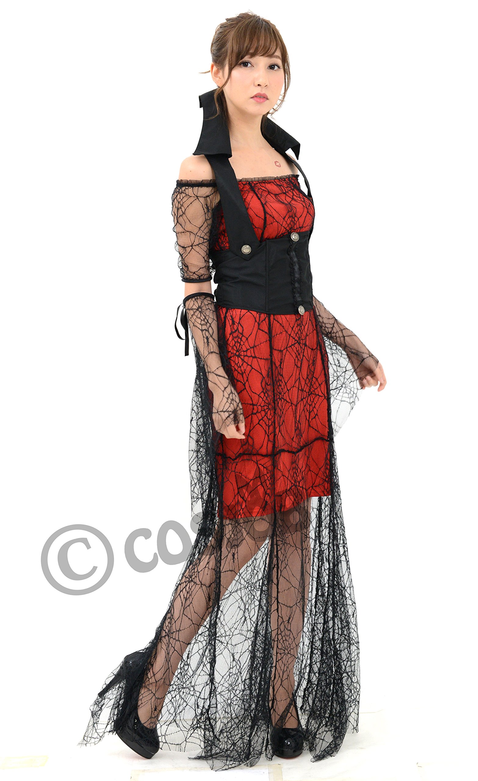 Amazon.co.jp: Cosjob 蜘蛛の巣 ドレス コスプレ 衣装