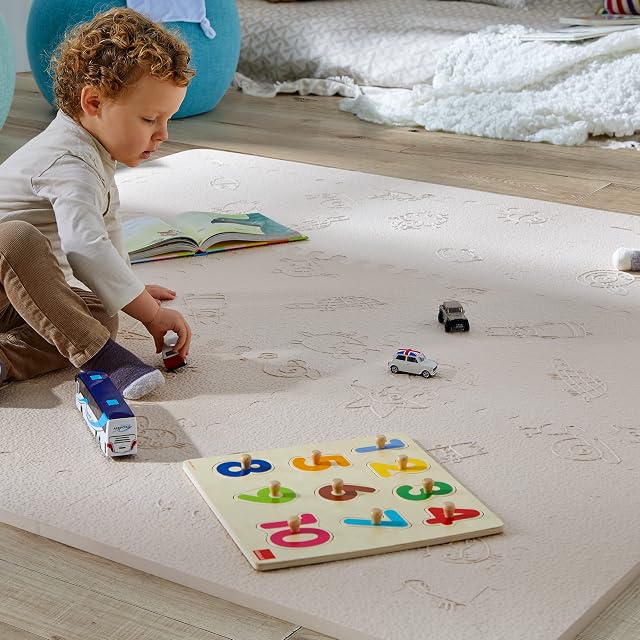 Foto 4 de 8 de LuBabymats - Alfombra Puzzle Infantil de Goma EVA, Suelo Extra Acolchado para Bebés. Medida: 161x161 cm.…