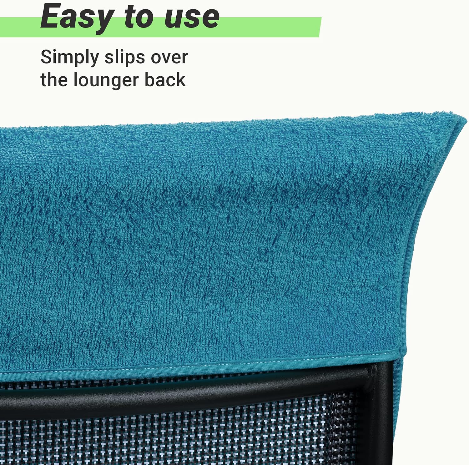 JEMIDI Chair Lounger Towel - Soft Terry Cloth Cover for Beach Loungers Sunbathing - Beach and Holiday Accessory - 60cm x 130cm