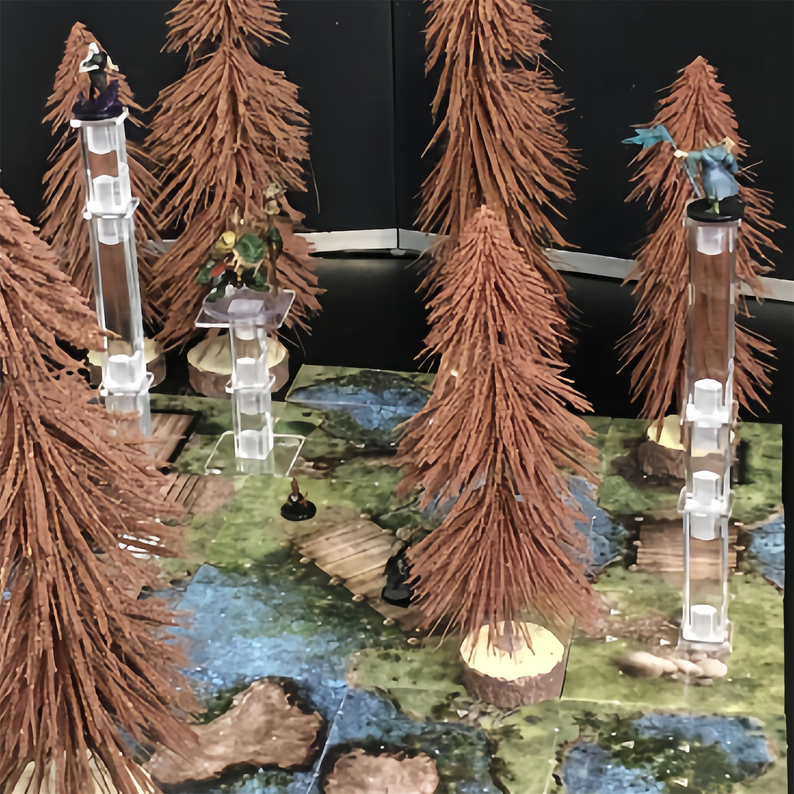 3 set di riser da combattimento in acrilico trasparente per miniature