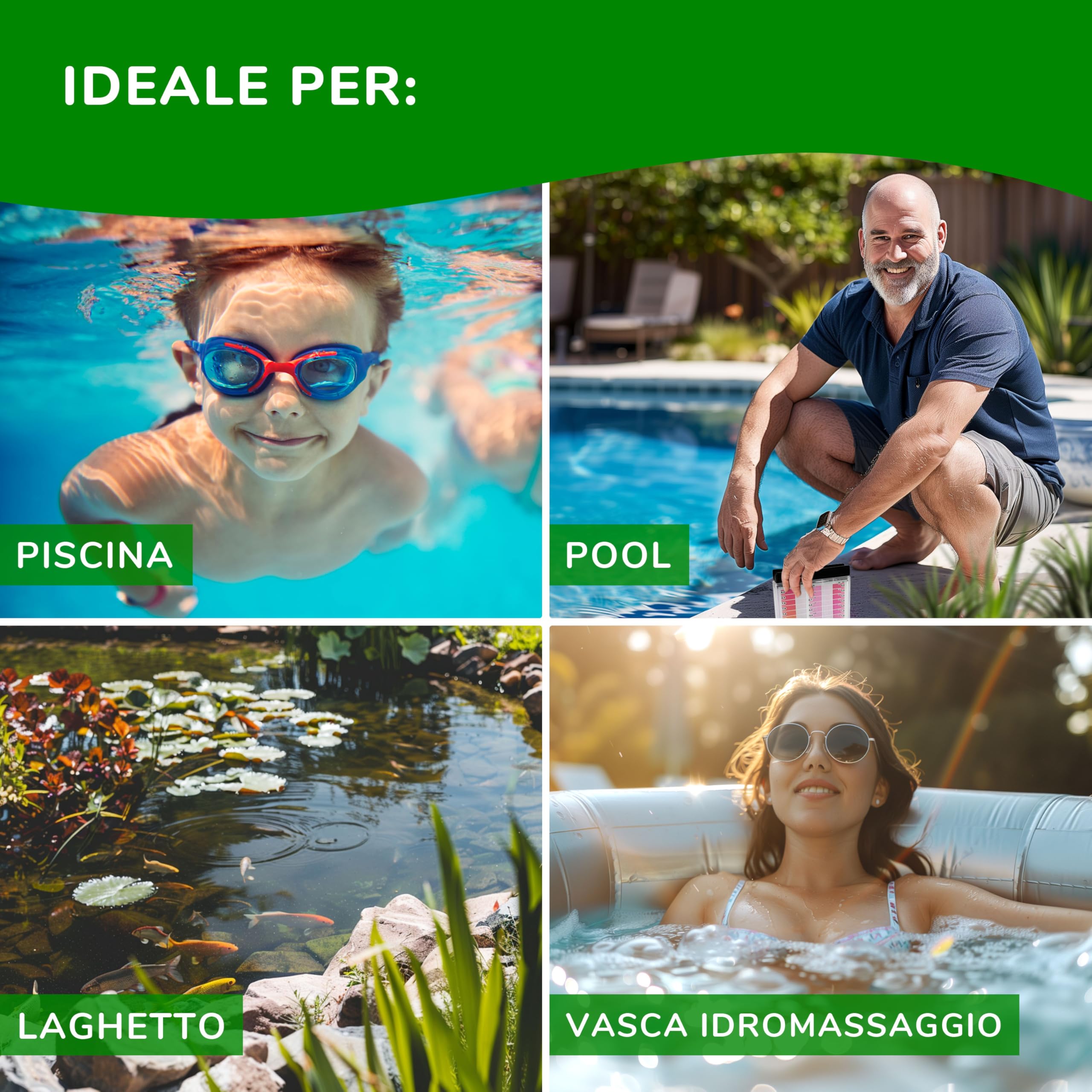 pastiglie per l‘analisi dell'acqua (Rapid) cloro libero DPD1, ossigeno attivo DPD4, valore del pH Phenol Red, tester per acqua di piscina, 50x 100x 250x 500x (DPD4 / 500 pastiglie)