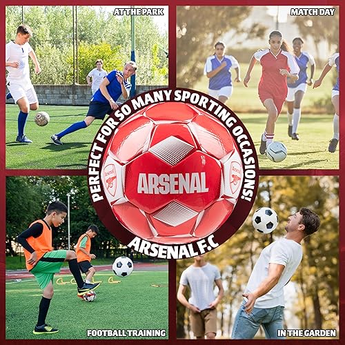 Miniatura 4 de Arsenal F.C. Balón de fútbol para adultos, adolescentes y niños, entrenamiento de fútbol talla 3, 4 o 5 - Arsenal Merchandise