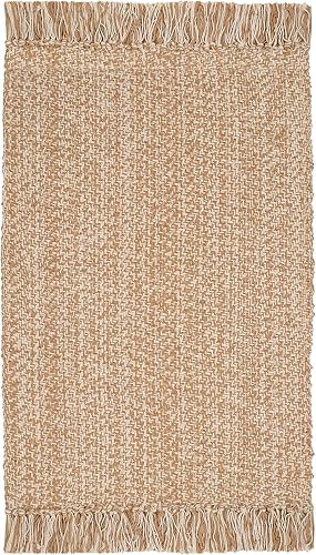 Miniatura 9 de COTTON CRAFT Leather Chindi - Alfombra decorativa rústica bohemia de estilo rústico, tejida a mano, reversible, de piel reciclada, para entrada,