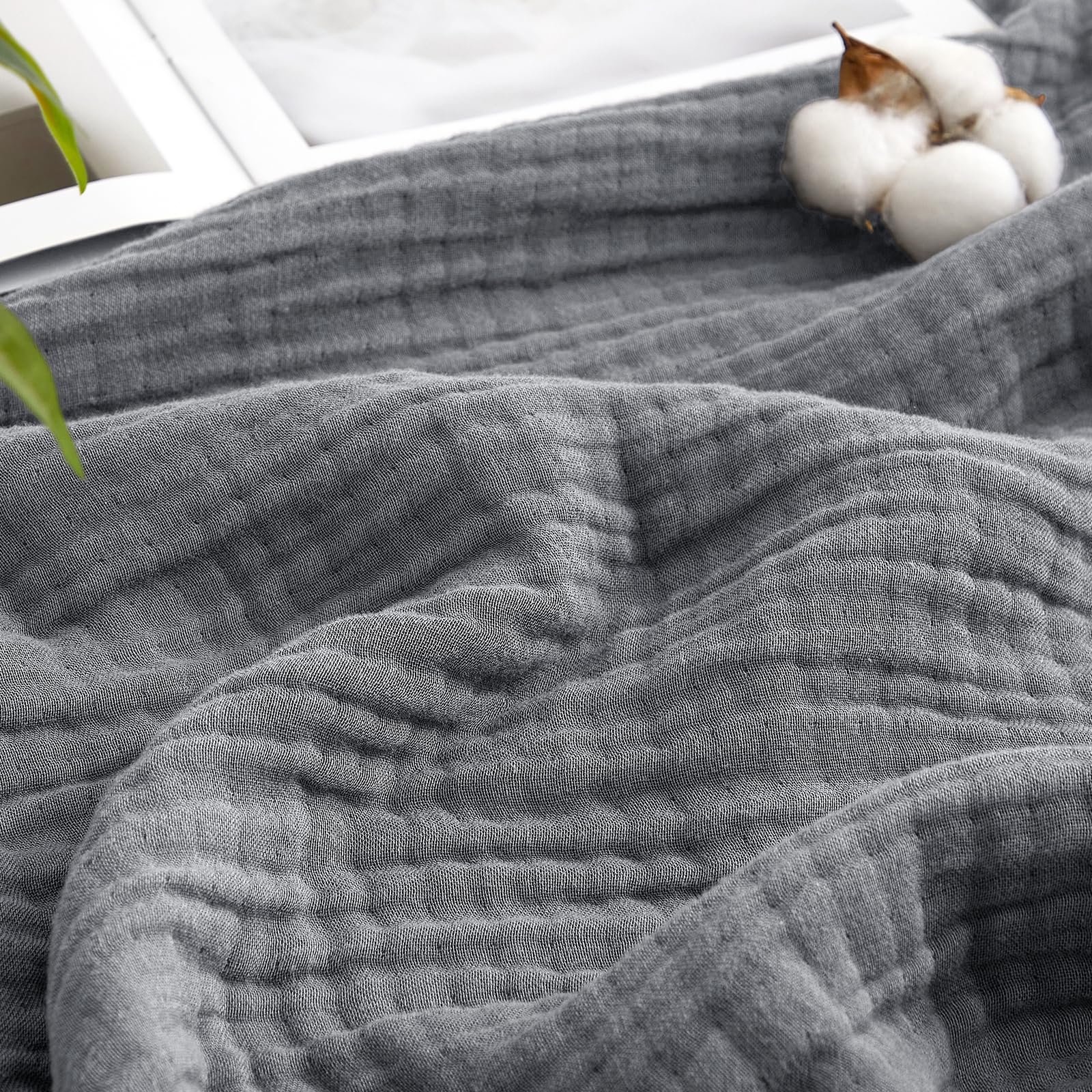 David's Home Cotton Muslin Blanket Queen Size