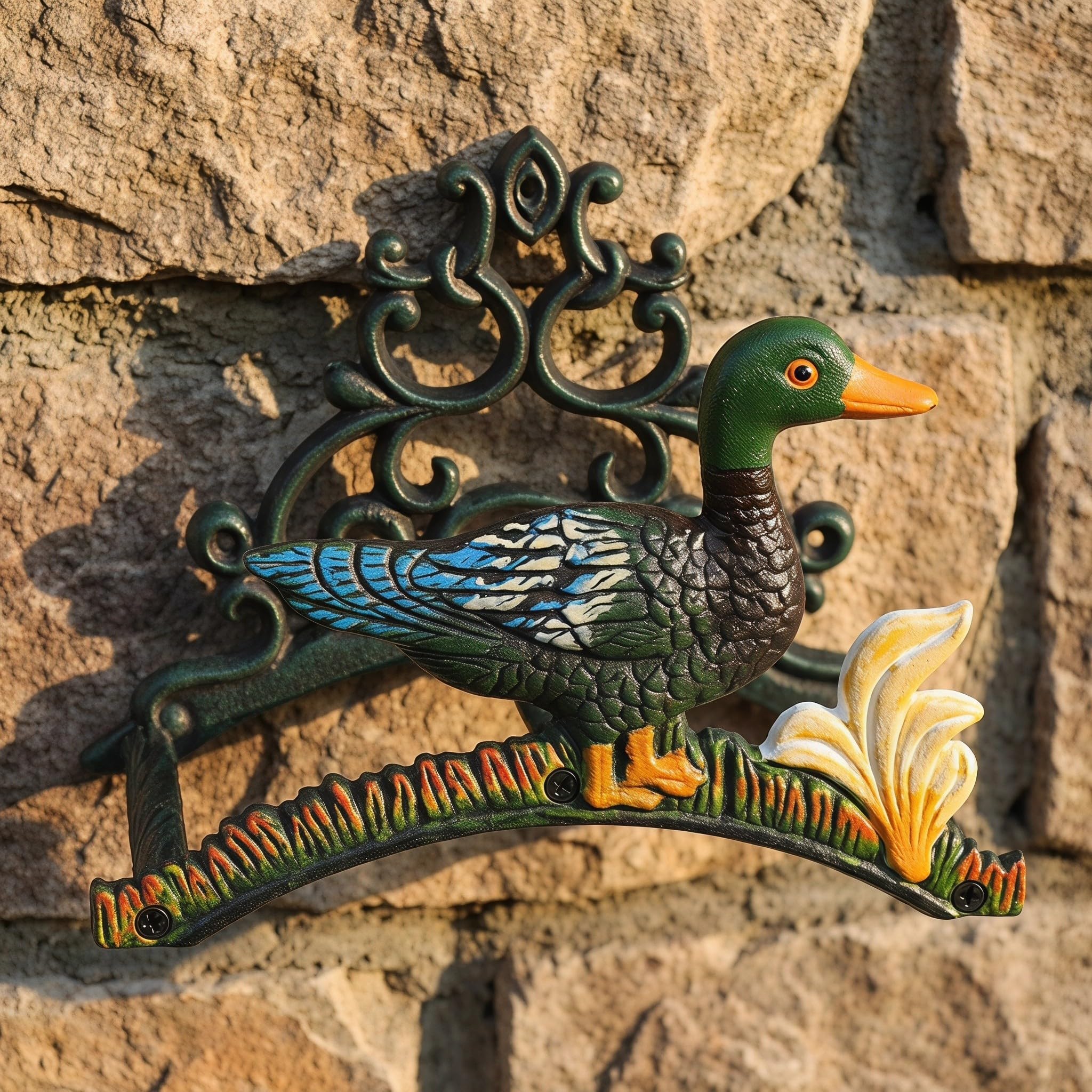 Toyvian Duck Geformter Wand Gartenschlauchhalter aus Gusseisen