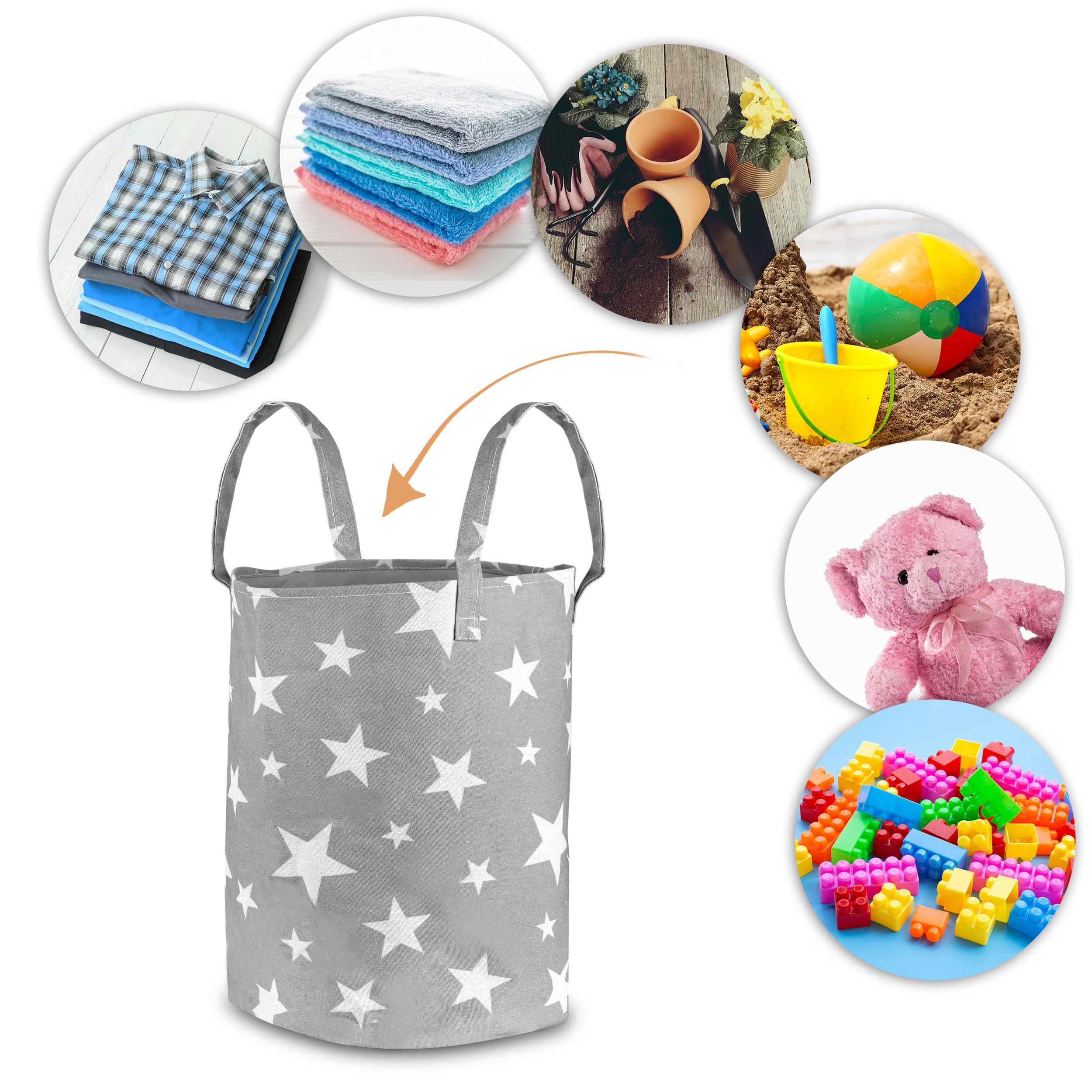 Nukido Toy Organiser Container for Toy Basket Laundry Bag Organiser for Toys Laundry or Other Products Practical Addition to the Room - Image 2