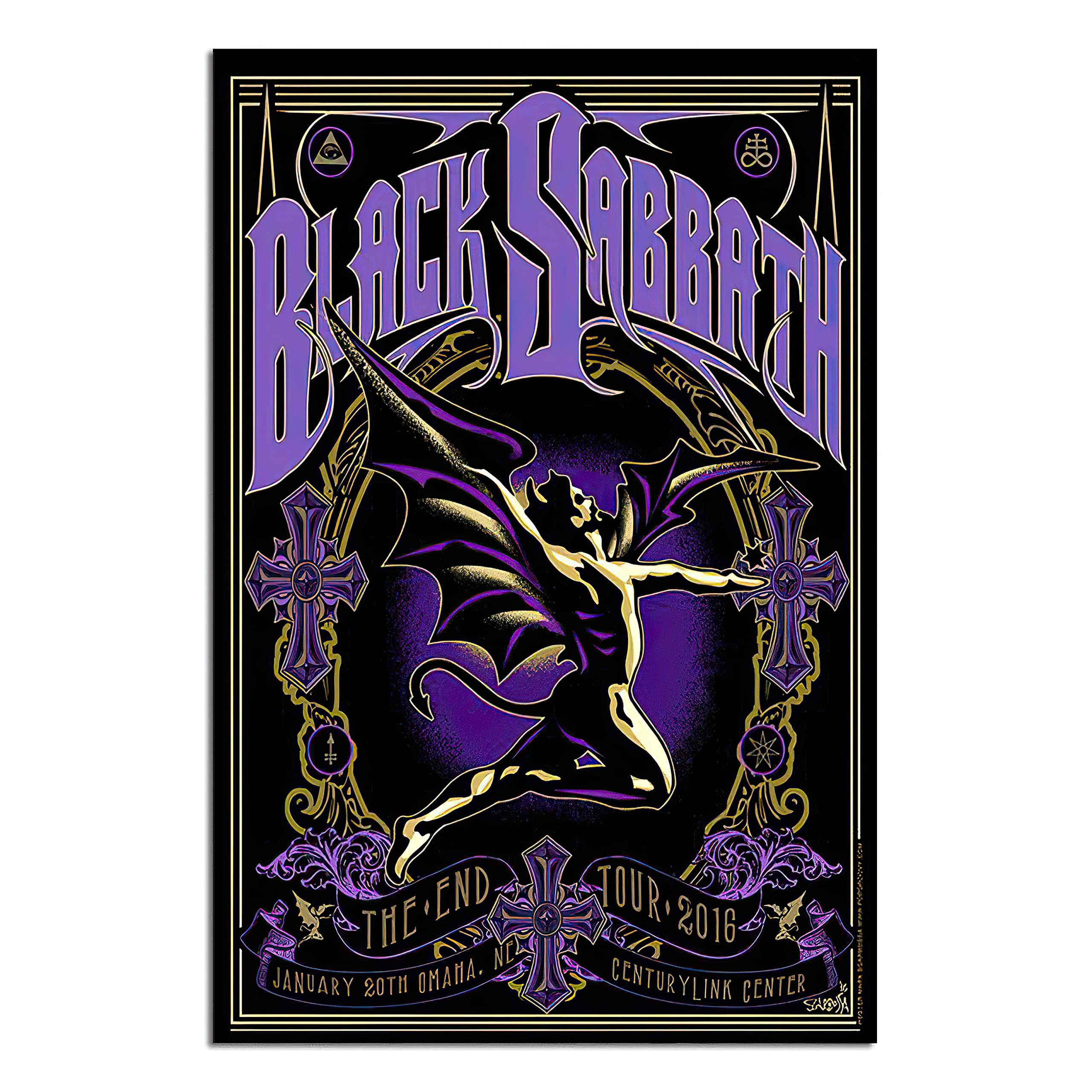 Band Poster Black Sabbath Poster Art Wall Canvas Pictures for