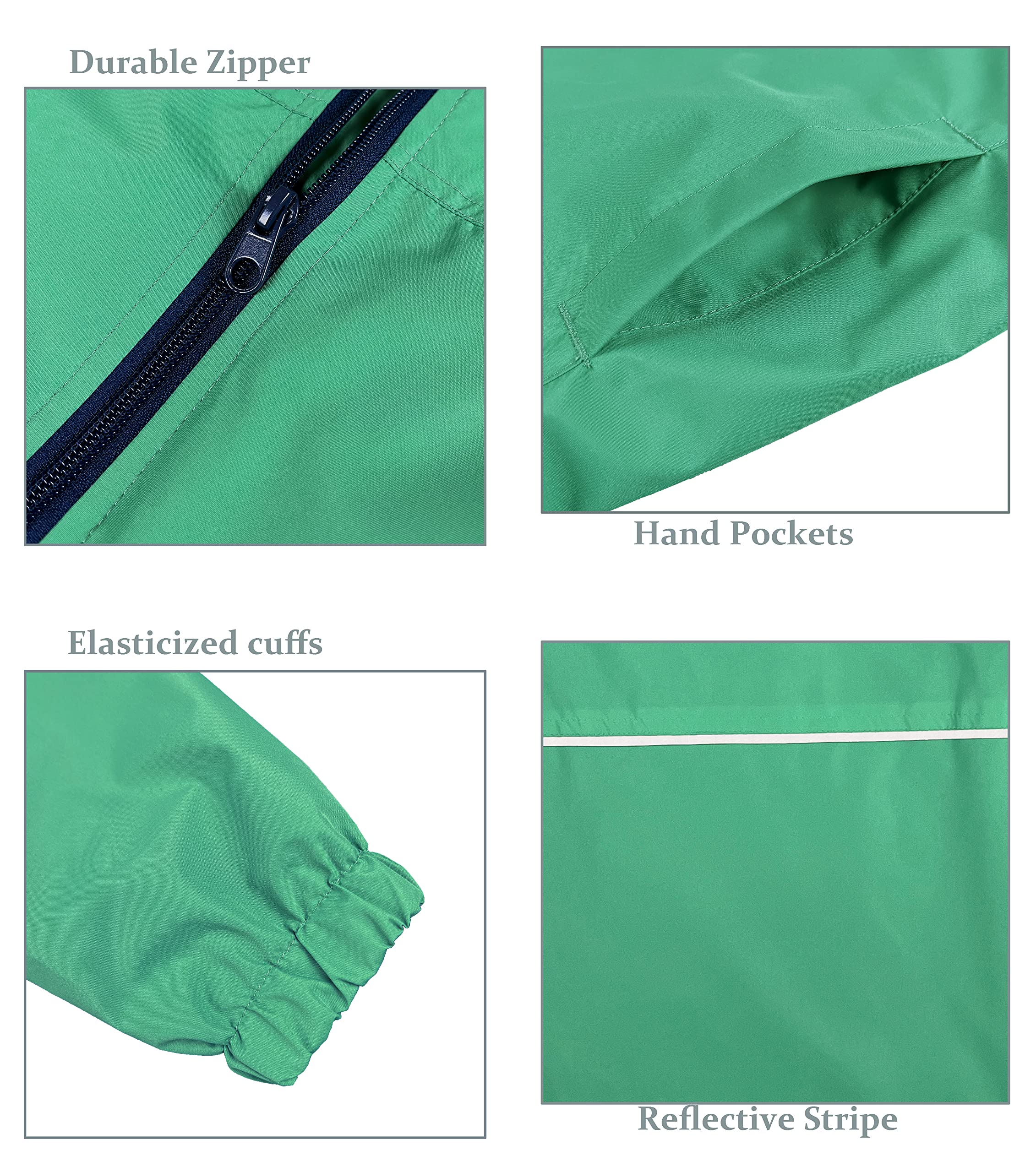 Chaquetas de lluvia para niños, ligeras, impermeables, con capucha, de forro polar, cortavientos para niños