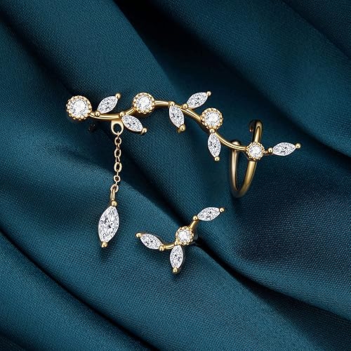 Miniatura 2 de BISAER Aretes de plata de ley 925 con circonitas cúbicas para mujer, regalos de joyería, Plata de ley, Circonia cúbica