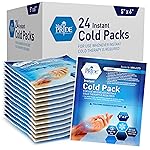 MED PRIDE Instant Ice Bags for Injuries, Disposable First Aid Cold Compress, Swelling, Pain Relief, Sprains, Toothache (5x6 Inch (Pack of 24) Clear)