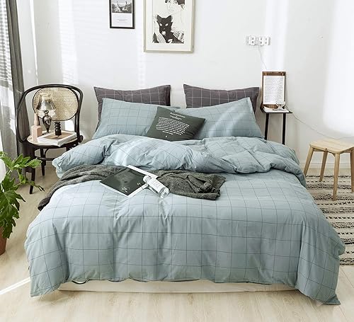 MOON'S SLEEPWARES  Serie Herse  Azul, Tamaño de la cuna  100% algodón 200 hilos  Juego de funda nórdica (funda nórdica con una funda de almohada)