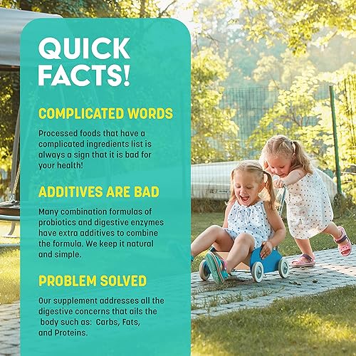 Miniatura 4 de GreenPeach Vitaminas para niños con enzimas digestivas, suplementos de enzimas digestivas para niños, enzimas para la digestión, la salud