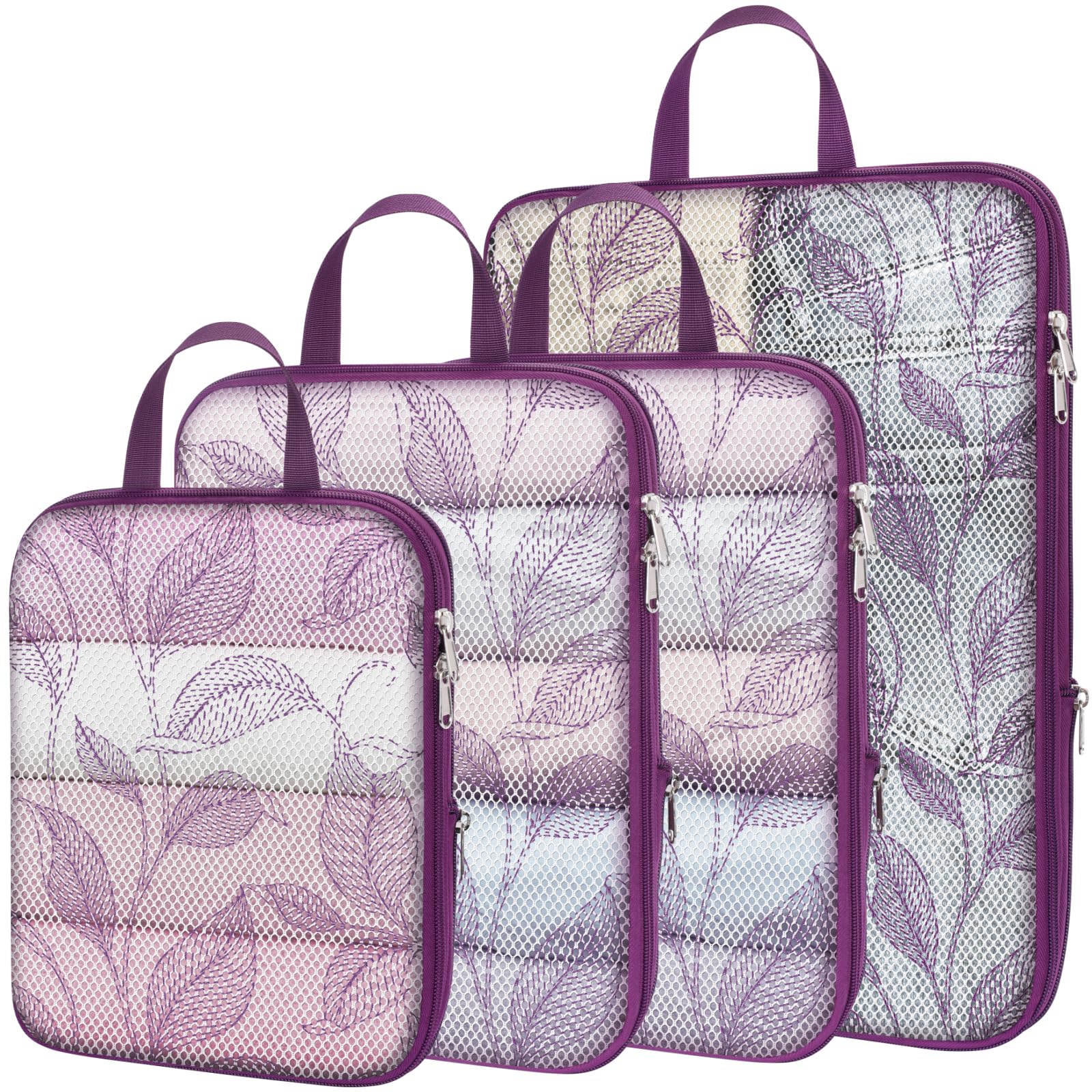 Cambond Compression Packing Cubes for Travel - Lightweight Expandable Travel Bags Luggage Organizers Travel Essentials Compression Cubes for Travel