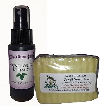 Christinas Natural Qualities Jewelweed Extract AND Soap - Poison Ivy, Poison Oak, Chiggers, Rashes