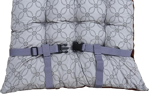 Vista 17 de Cojín de tumbona para patio, mecedora, sofá, muebles, cojines de descanso para exteriores e interiores, cojín grueso para tumbona con lazos