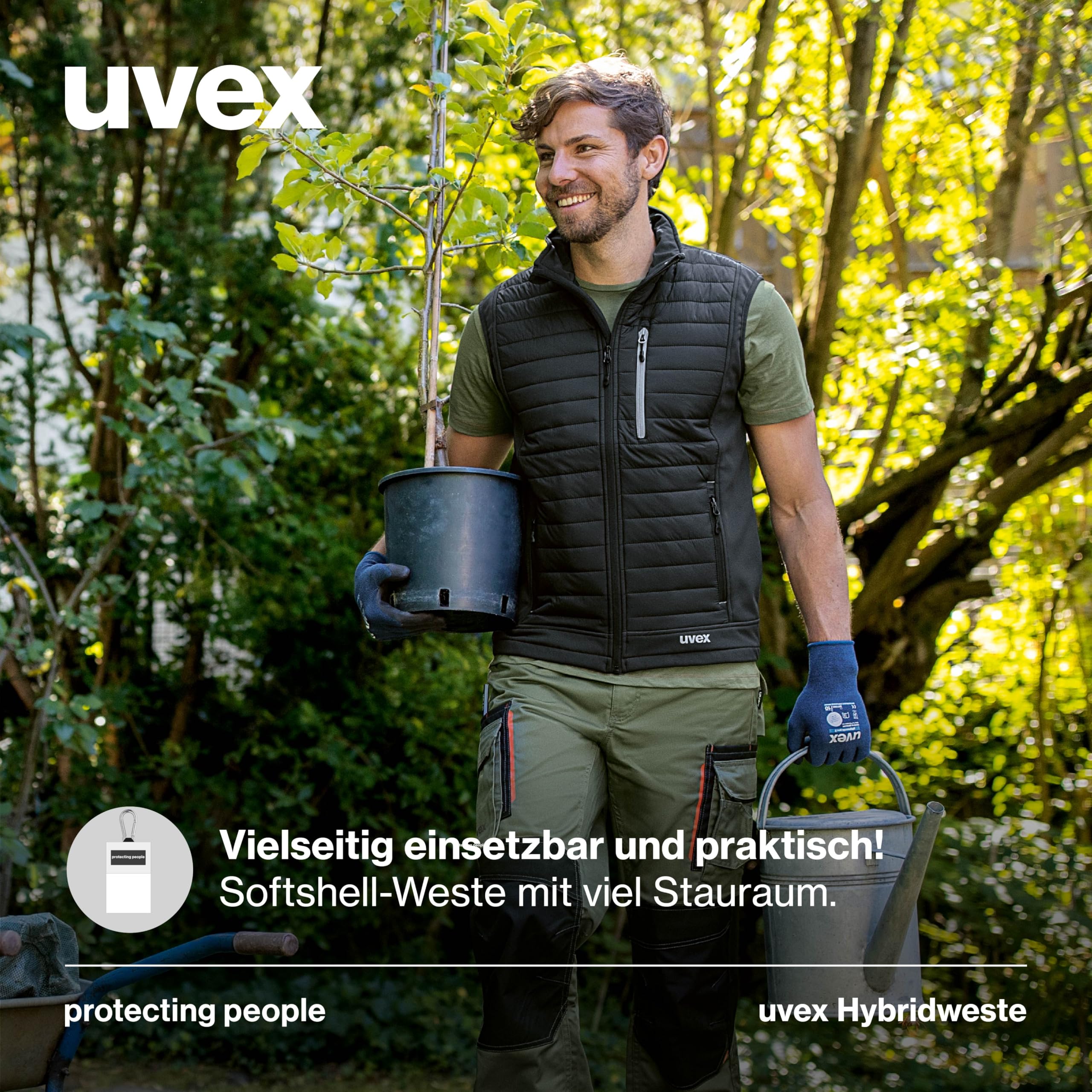 Uvex tune-up Herren Hybridweste - Steppweste - robuste Arbeitsweste - Weste Outdoor