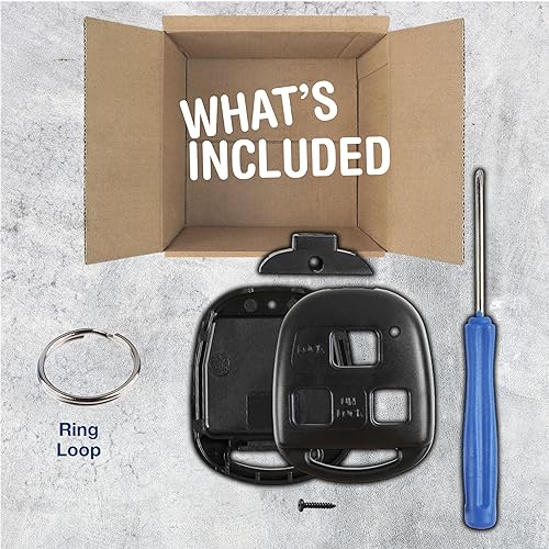 Miniatura 9 de KeylessOption Carcasa para llave remota de entrada sin llave para Toyota HYQ12BBT HYQ1512V (paquete de 2)
