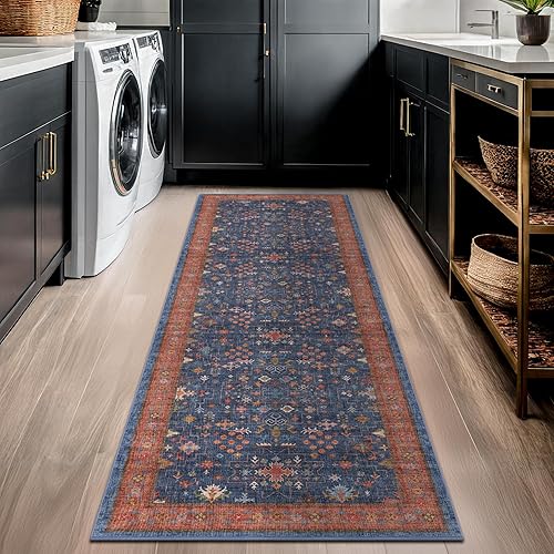 Miniatura 199 de Alfombra Boho Negra para Sala de Estar - Alfombra de Área Lavable de 10x14 Pies, Alfombras de Comedor para Debajo de la Mesa, Alfombra Suave de Pelo