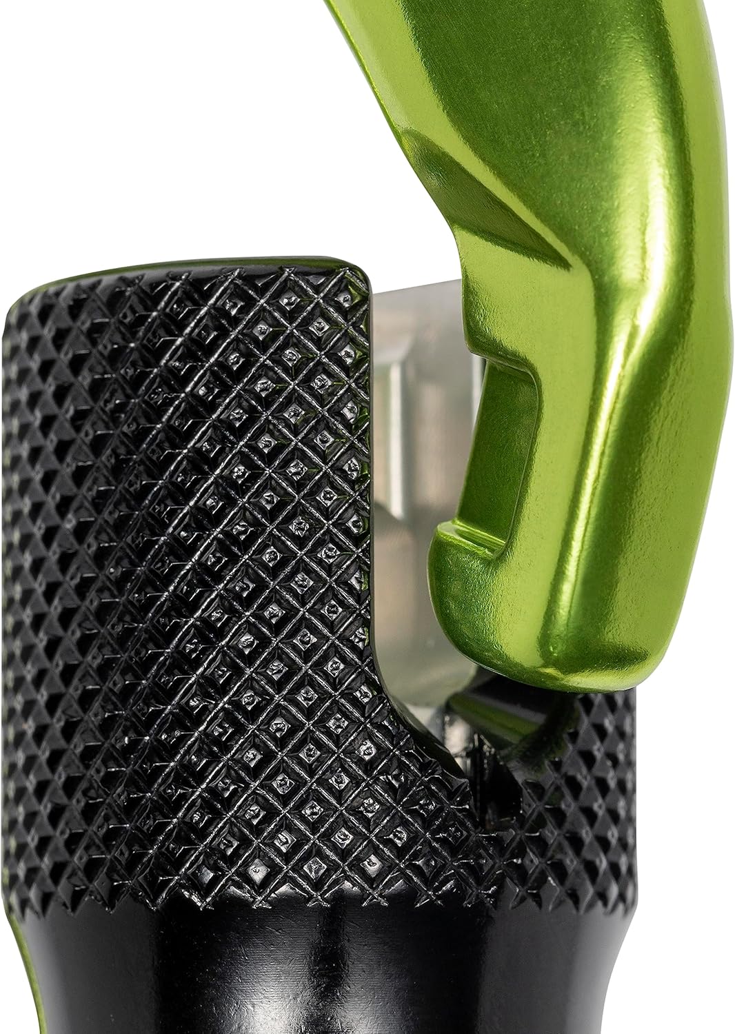 Triple Lock Gate - Forged Modified-D Aluminum - Green Anodized Finish - 24kN MBS / 16kN Gate Strength - Image 2