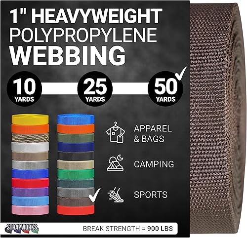 Miniatura 7 de Strapworks Heavyweight Polypropylene Webbing - Heavy Duty Poly Strapping for Outdoor DIY Gear Repair