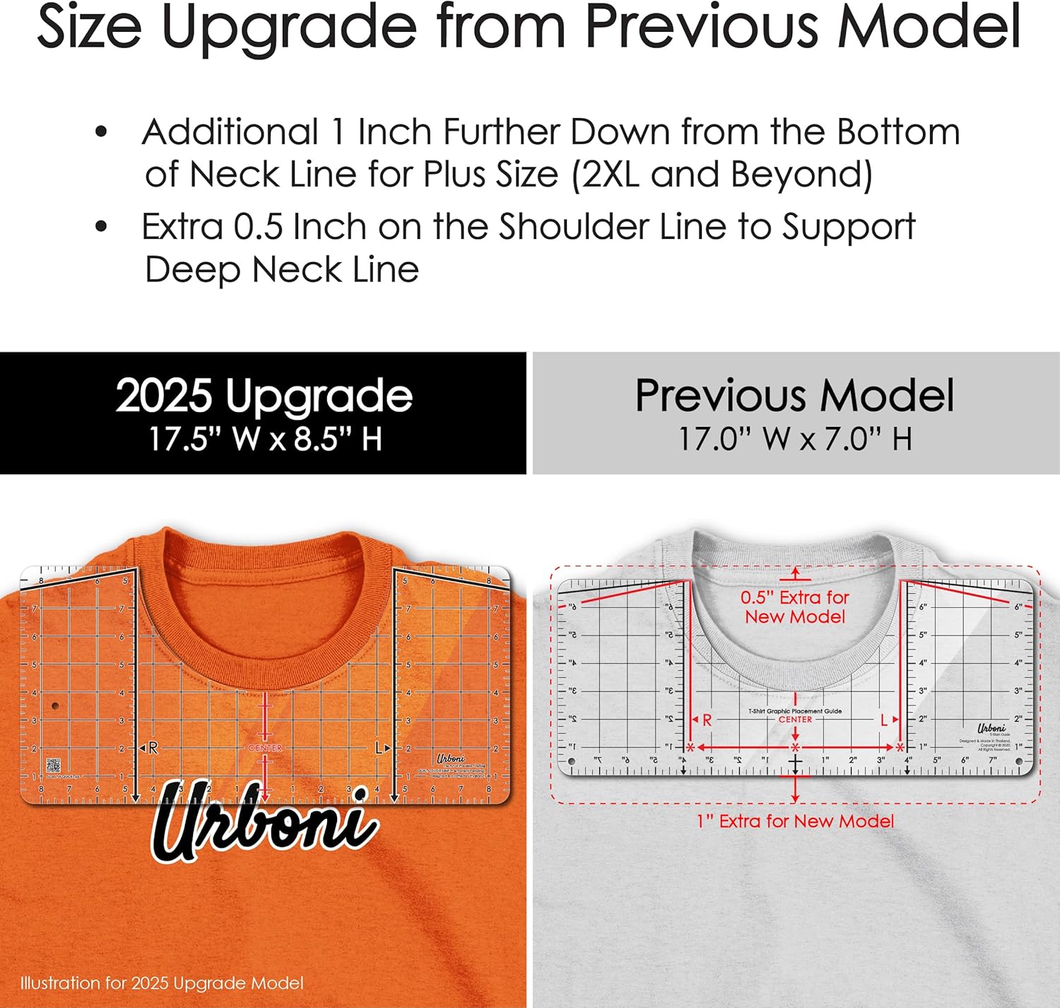 (Upgraded - XL Size) Tshirt Ruler Guide Vinyl Alignment - Shirt Measurement Tool Placement Center Design, DTF Template, Left Chest Logo, Accessories for Cricut, Heat Press Sublimation Iron on HTV