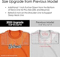 Vista 8 de Guía de alineación de vinilo para regla de camiseta (actualización 2025 – talla XL) – Herramienta de medición de camisa diseño de centro