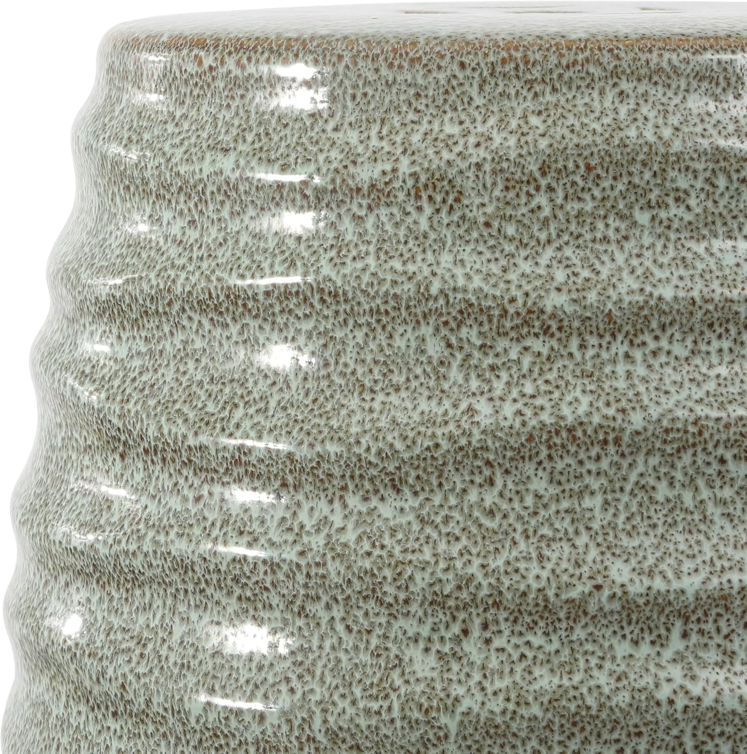 Safavieh ACS4575A Home Kita White Ceramic 19-inch Indoor/Outdoor Side Table Garden Stool