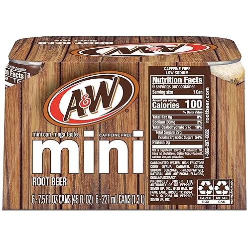 Miniatura 2 de AW Cerveza de raíz latas de 7.5 onzas líquidas paquete de 6