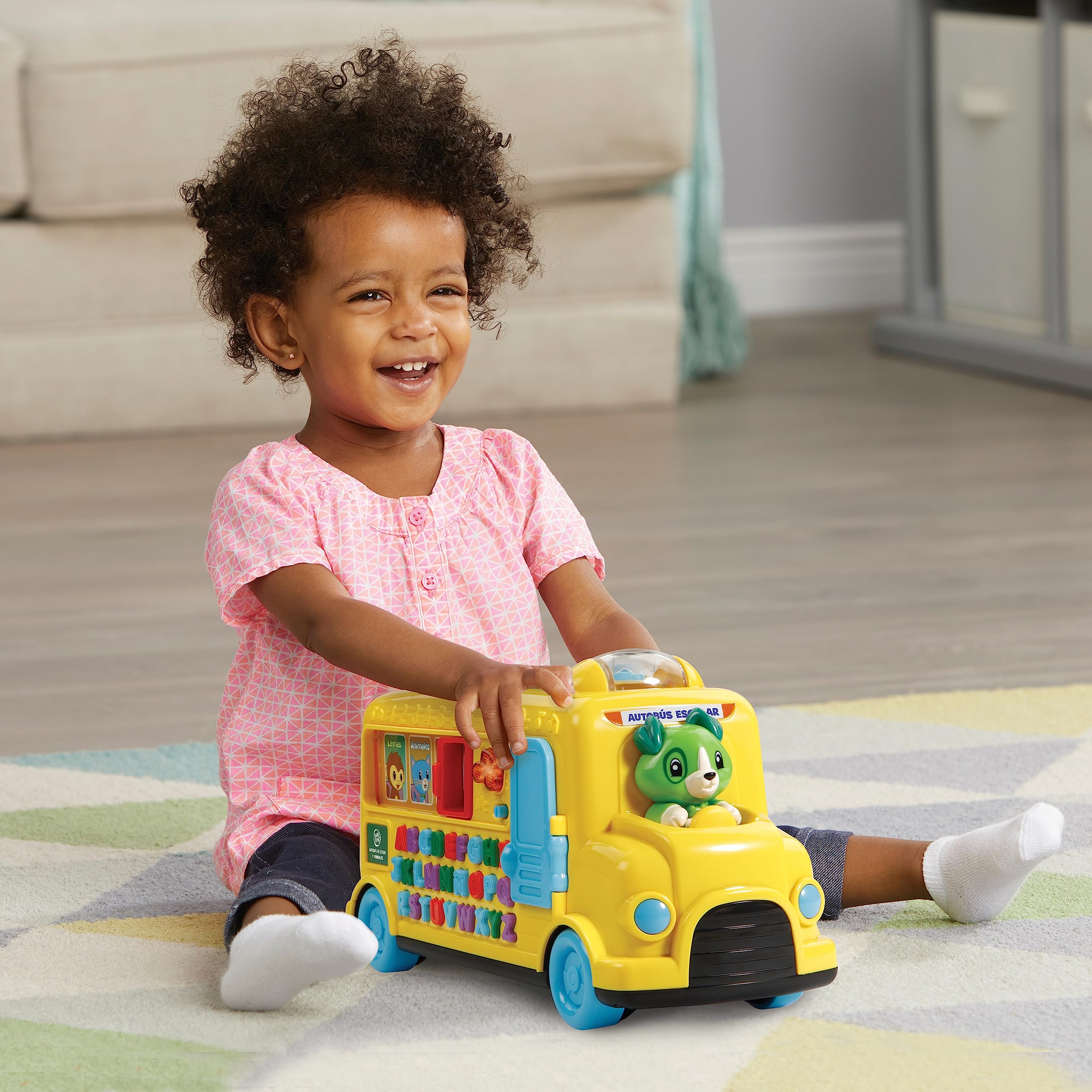 VTech Leapfrog Autobús de Letras y Animales, Juguete Interactivo para niños +1 año, Aprende a Leer, el Alfabeto, Versión ESP
