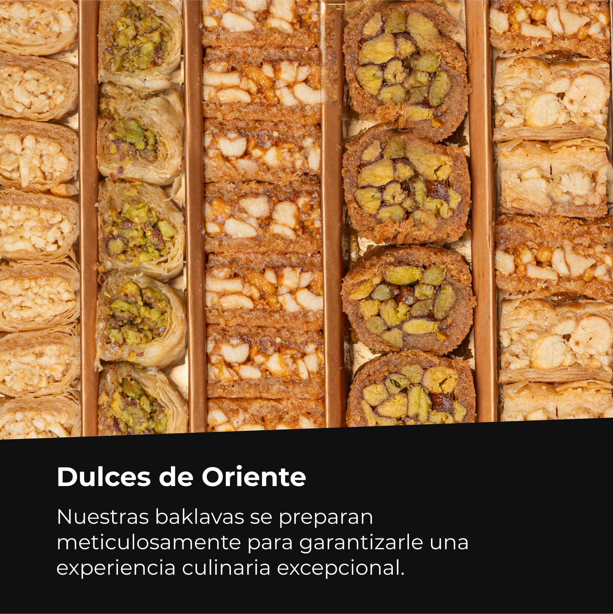 Dorimed Baklava 750g, 68 Piezas, Surtido Dulces Orientales con Pistachos y Anacardos en Elegante Caja de Regalo, Sin Conservantes, Sin Aditivos, Sin Colorantes
