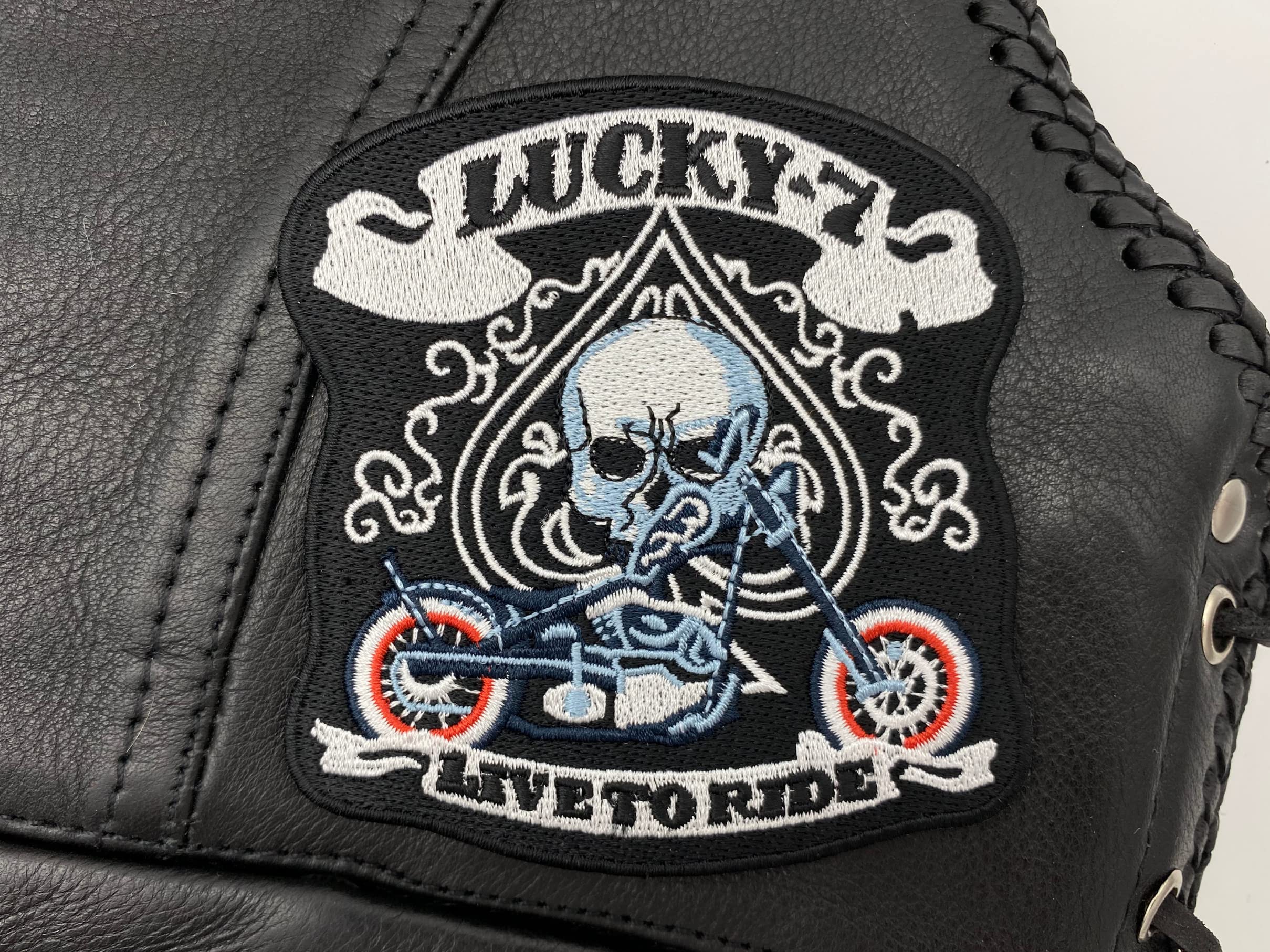 Patch Giacche Francia Toppa Ricamata A Ferro Motociclista Con Tigre - Per Giacche, Zaini, Stile Moto, Made In France Top Gun Patch