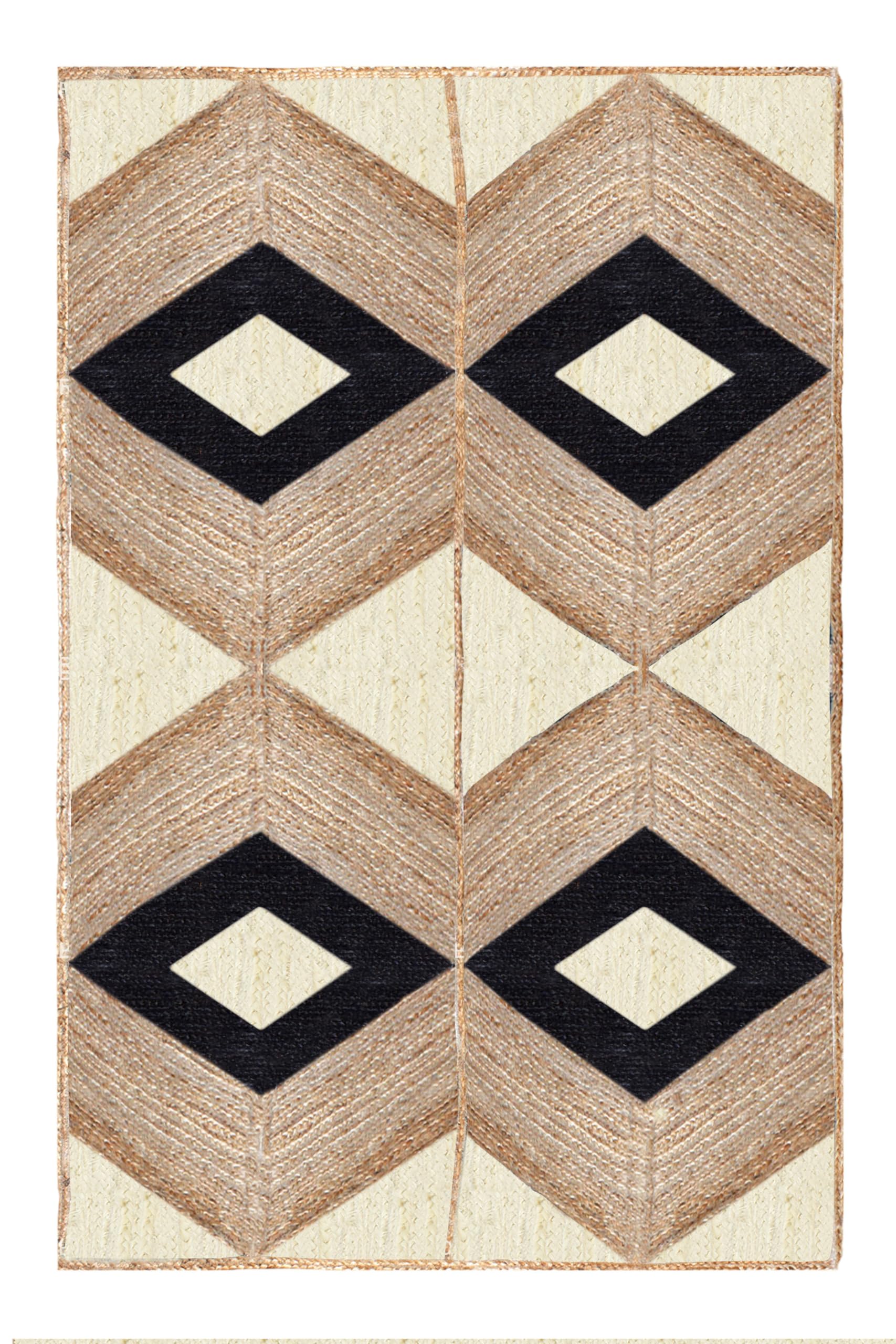 Tapis en jute tissé à la main de style Kilim, tapis tissé à plat de qualité