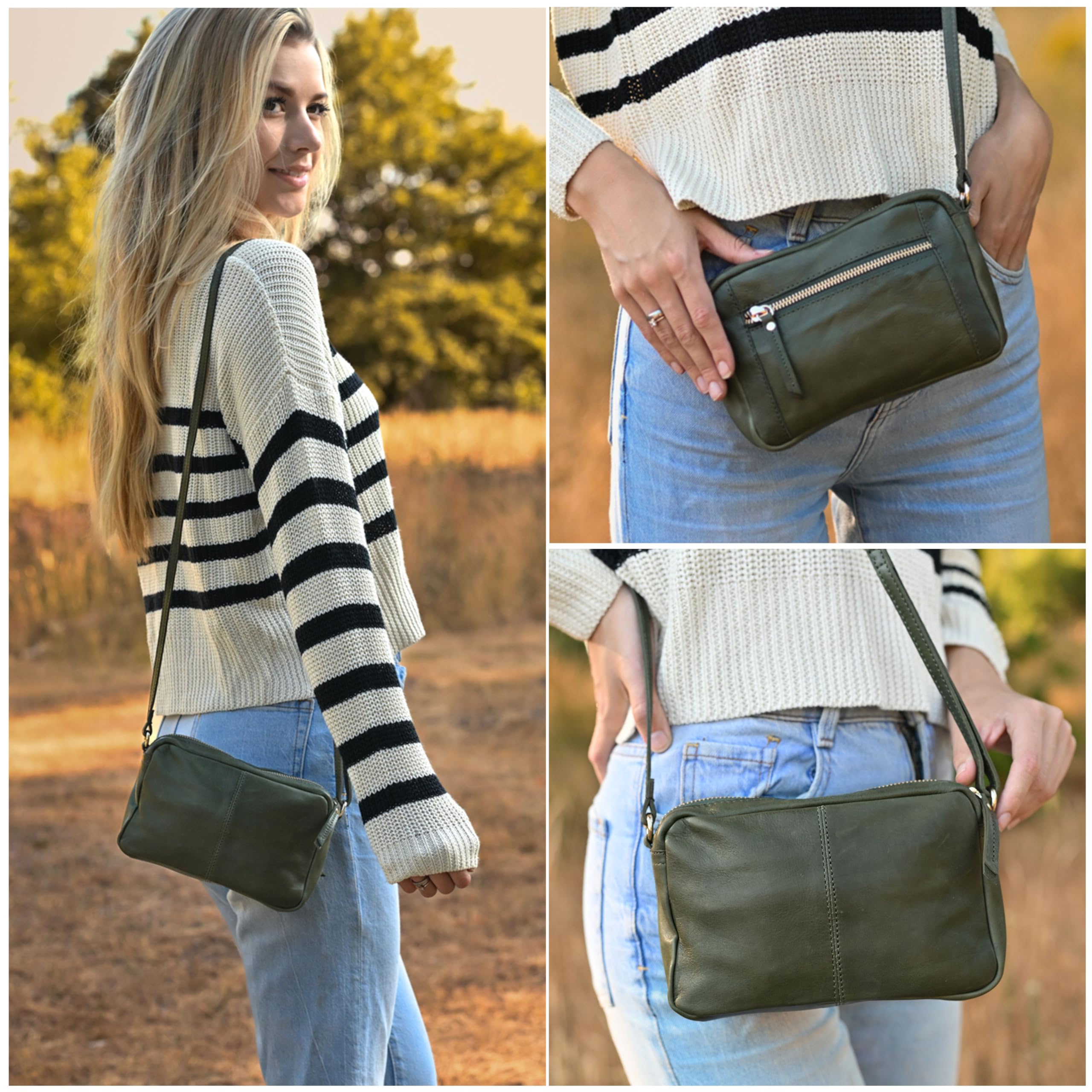 Gusti Handtasche Leder - Dominic Damen Handtasche Schultertasche Partytasche Festivaltasche Ledertasche Vintage Leder