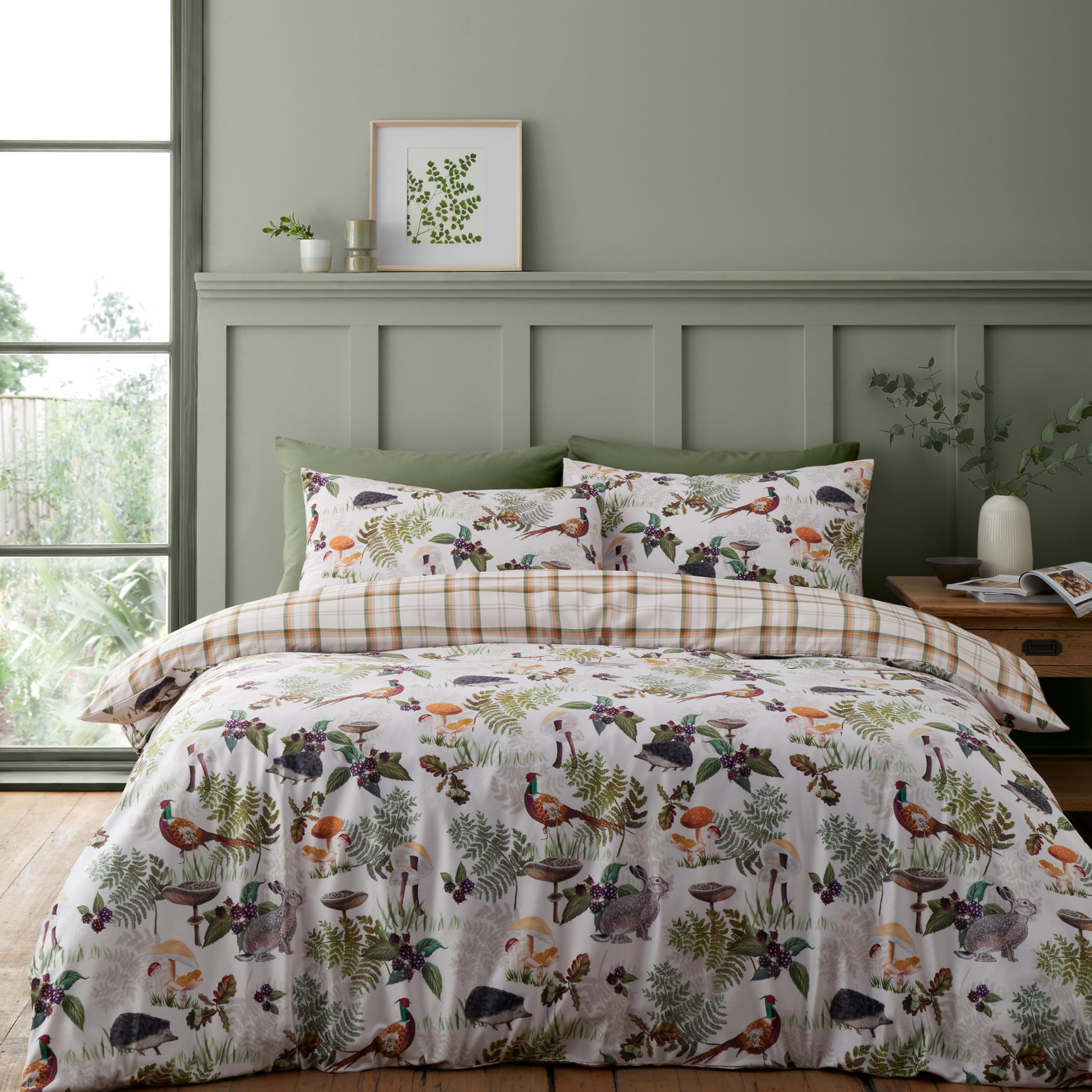 Soft Velvet Woodland Walk Reversible Duvet Cover Set
