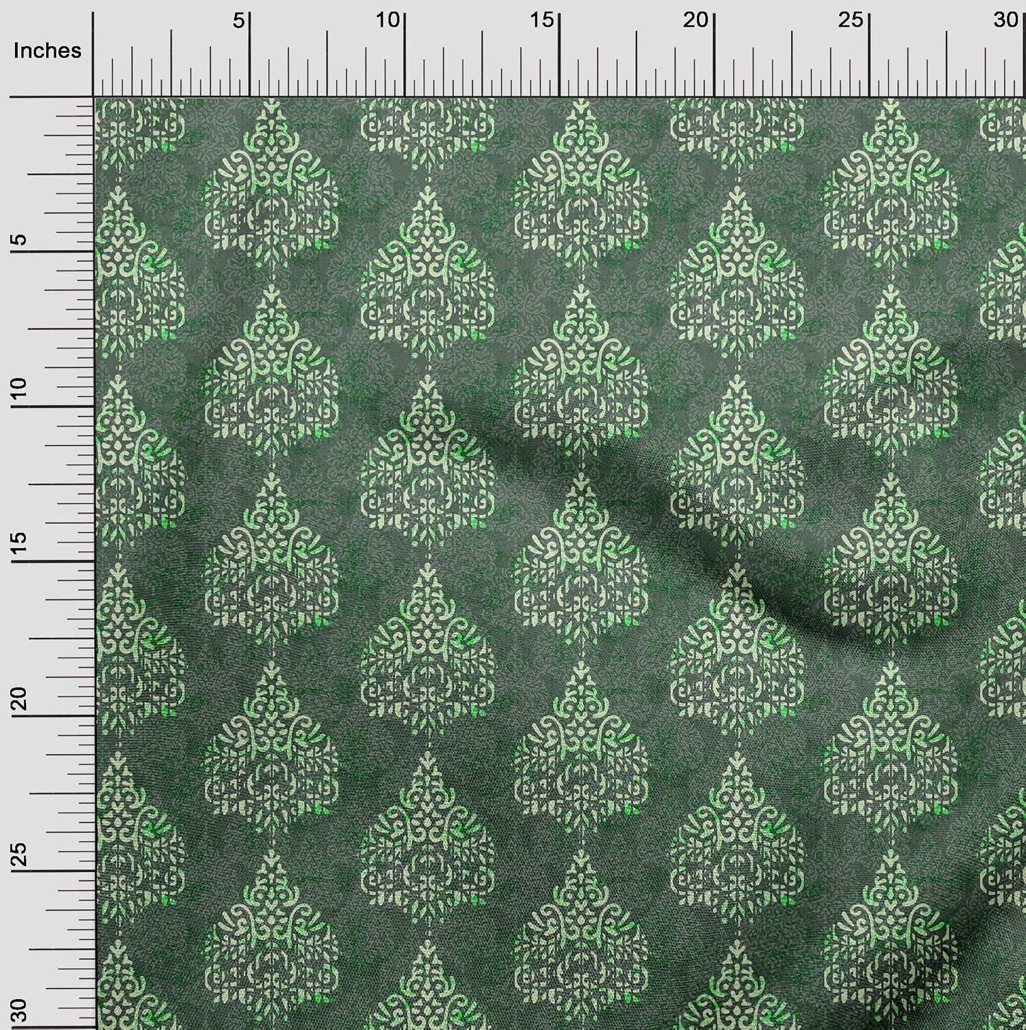 oneOone Viscose Chiffon Green Fabric Floral Sewing Craft Projects Fabric Prints By Yard 42 Inch Wide