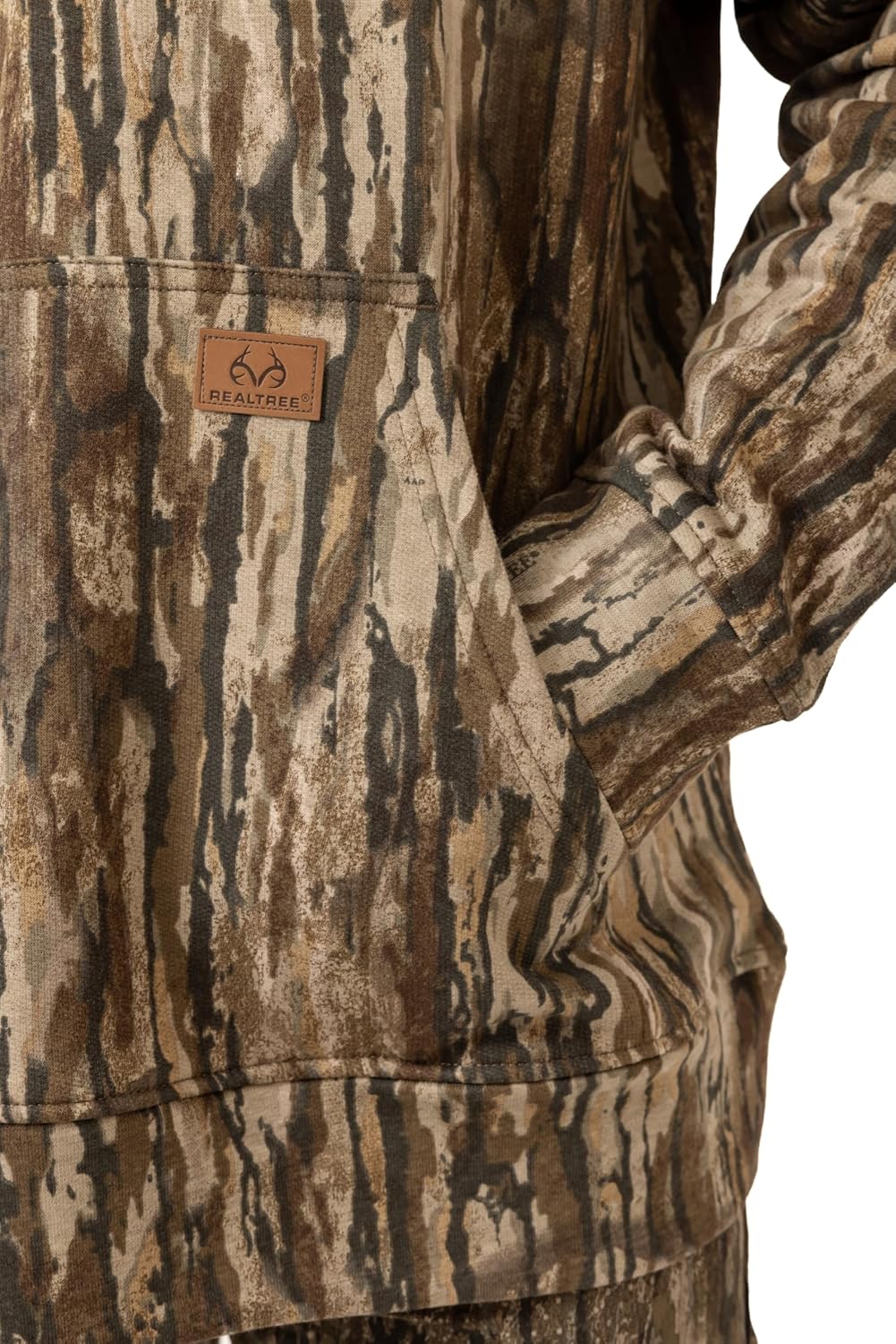 Realtree Men’s Camo Fleece Hoodie - Hunting Sweatshirt with Kangaroo Pocket - Warm Outdoor Pullover