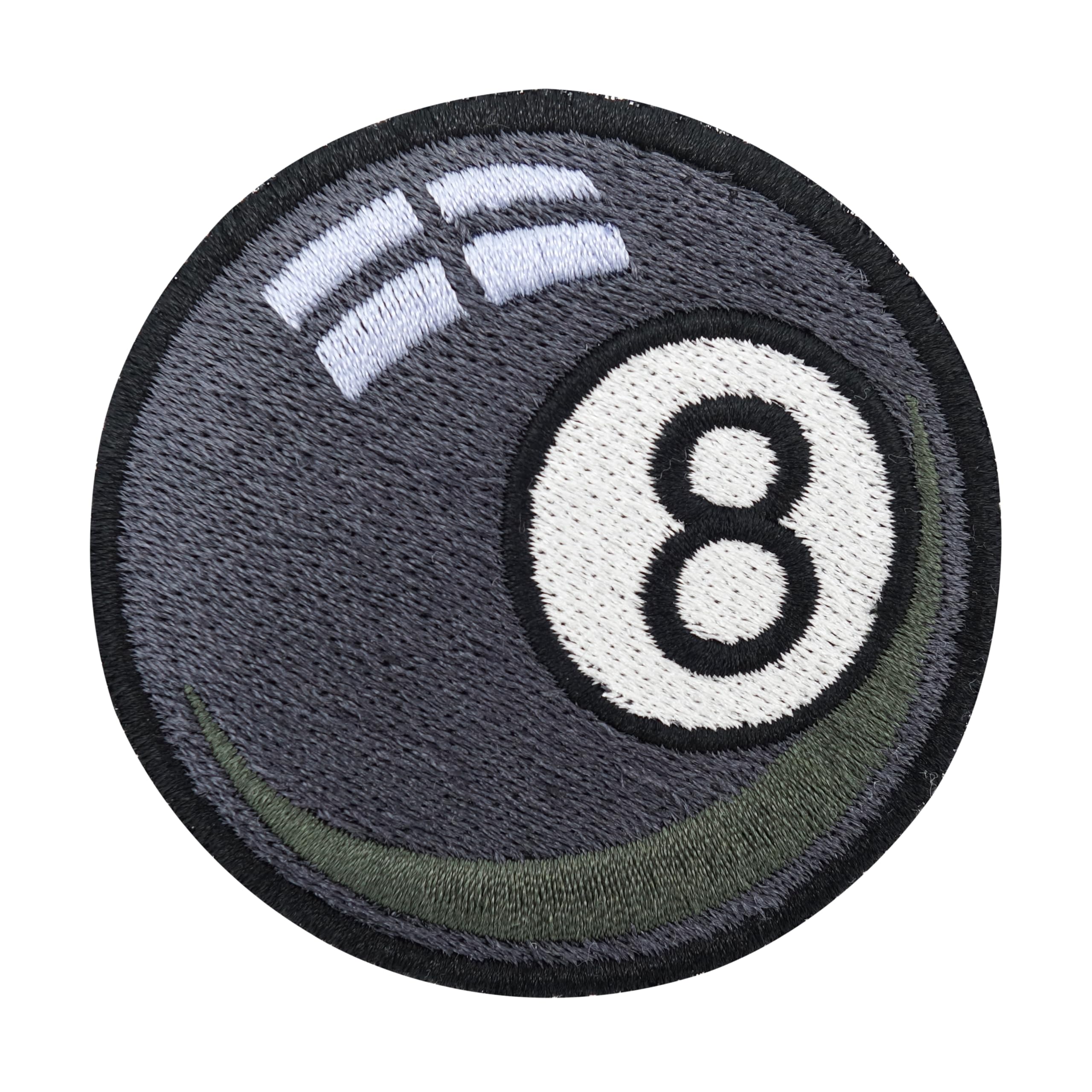 Finally Home Patch with Hook-and-Loop Closure - Black 8 Billiard Ball Outdoor Patches, Retro Patches, Small Patches, Vintage Badge, Patch Round, 6 cm