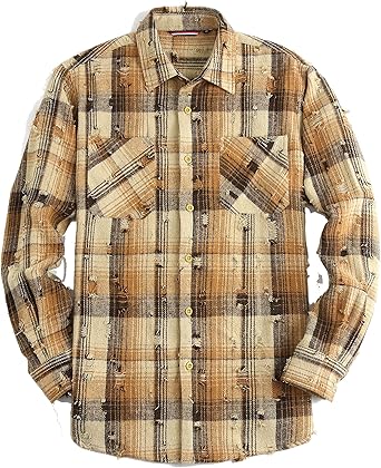 Alex Vando Mens Button Down Shirts Regular Fit Long Sleeve Casual Plaid Flannel Shirt