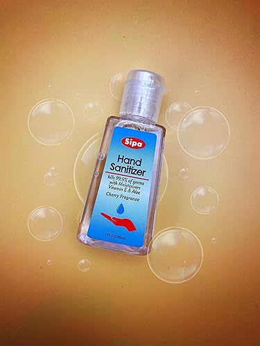 Miniatura 6 de SIPA Paquete de desinfectante de manos con aroma a cereza a granel, tamaño de viaje, 1 onza, botella con tapa, protege contra los gérmenes con
