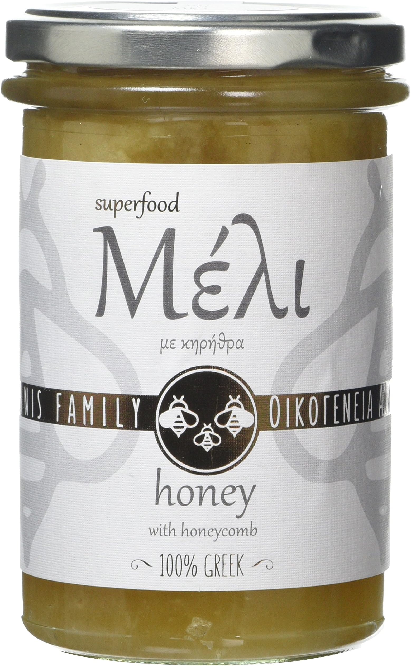 Alabasinis Family Greek Honey with Honeycomb, 420 g