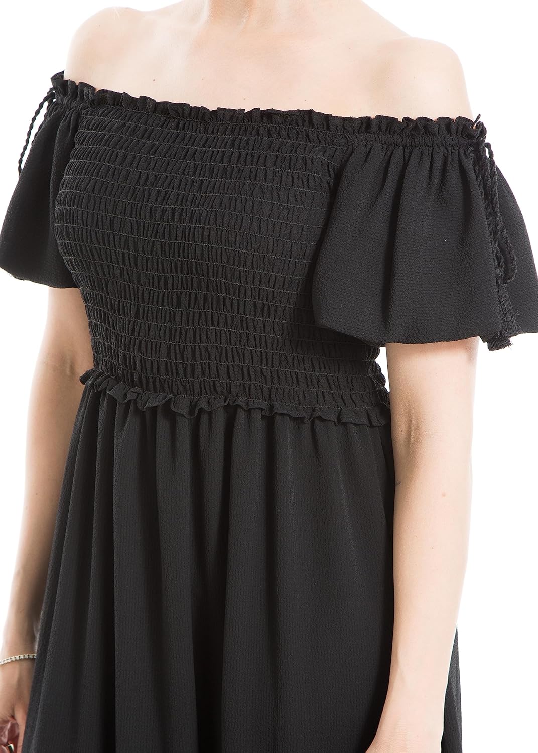 Max Studio Womens Flutter Sleeve Smocked Midi Dress - Image 2