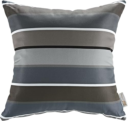 Miniatura 10 de Modway - Cojín de diseño a rayas para patio, adecuado para exteriores